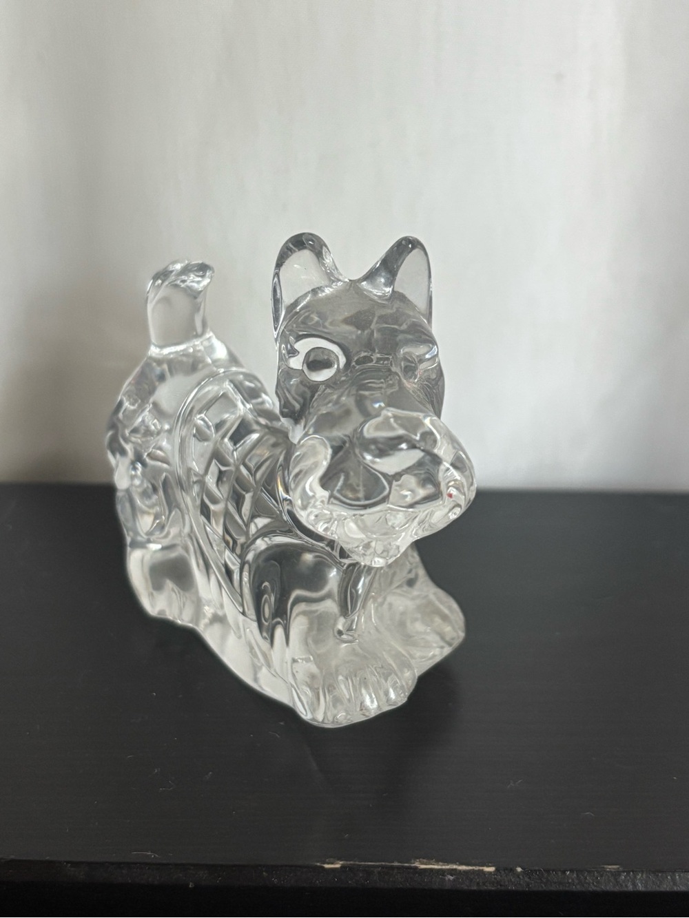 Princess House Crystal Scottie Dog Figurine 24 Percent Lead Crystal Vintage 1990